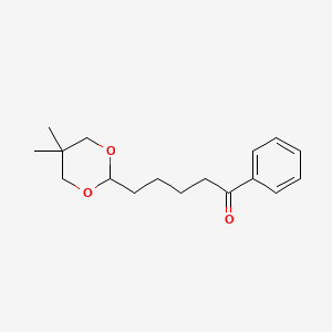 molecular formula C17H24O3 B3025054 5-(5,5-Dimethyl-1,3-dioxan-2-YL)valerophenone CAS No. 898785-43-8