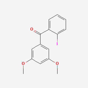 molecular formula C15H13IO3 B3025061 3,5-Dimethoxy-2'-iodobenzophenone CAS No. 951892-13-0