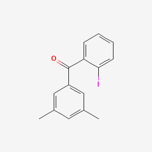 molecular formula C15H13IO B3025063 3,5-Dimethyl-2'-iodobenzophenone CAS No. 951884-33-6
