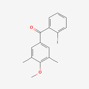 molecular formula C16H15IO2 B3025066 3,5-Dimethyl-2'-iodo-4-methoxybenzophenone CAS No. 951884-45-0