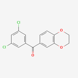 molecular formula C15H10Cl2O3 B3025070 3,5-Dichloro-3',4'-(ethylenedioxy)benzophenone CAS No. 951885-38-4