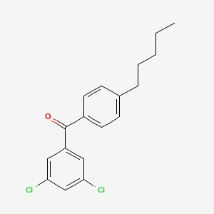 molecular formula C18H18Cl2O B3025076 3,5-Dichloro-4'-n-pentylbenzophenone CAS No. 951887-77-7