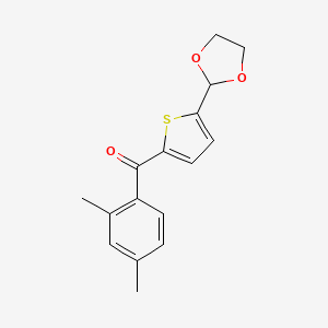 2-(2,4-Dimethylbenzoyl)-5-(1,3-dioxolan-2-yl)thiophene