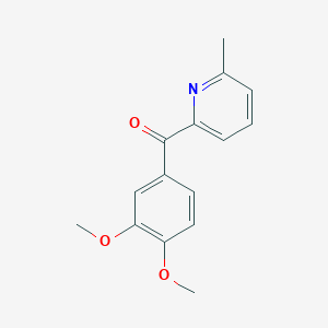 molecular formula C15H15NO3 B3025085 2-(3,4-Dimethoxybenzoyl)-6-methylpyridine CAS No. 31749-14-1