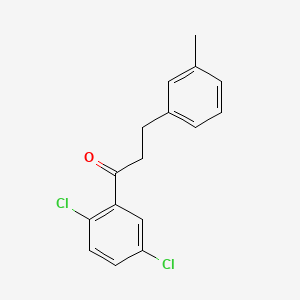 molecular formula C16H14Cl2O B3025092 2',5'-Dichloro-3-(3-methylphenyl)propiophenone CAS No. 898768-07-5