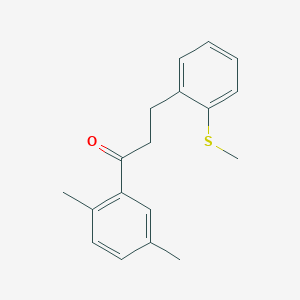2',5'-Dimethyl-3-(2-thiomethylphenyl)propiophenone
