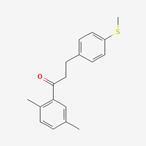B3025104 2',5'-Dimethyl-3-(4-thiomethylphenyl)propiophenone CAS No. 898781-27-6