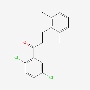 molecular formula C17H16Cl2O B3025123 2',5'-Dichloro-3-(2,6-dimethylphenyl)propiophenone CAS No. 898755-22-1
