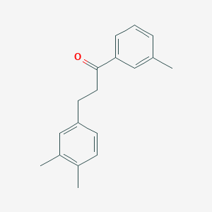 B3025127 3-(3,4-Dimethylphenyl)-3'-methylpropiophenone CAS No. 898755-57-2