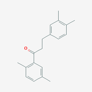 molecular formula C19H22O B3025130 2',5'-二甲基-3-(3,4-二甲苯基)丙基苯甲酮 CAS No. 898779-38-9