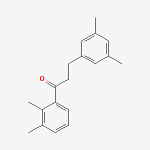 molecular formula C19H22O B3025134 2',3'-Dimethyl-3-(3,5-dimethylphenyl)propiophenone CAS No. 898780-62-6