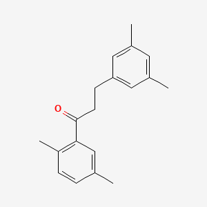 molecular formula C19H22O B3025136 2',5'-Dimethyl-3-(3,5-dimethylphenyl)propiophenone CAS No. 898780-66-0