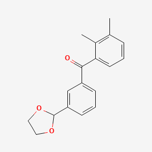 B3025140 2,3-Dimethyl-3'-(1,3-dioxolan-2-YL)benzophenone CAS No. 898779-30-1