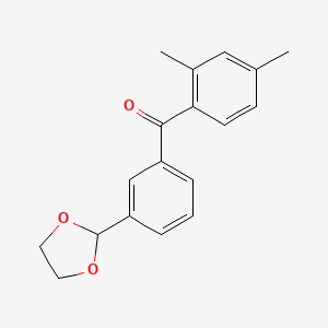 2,4-Dimethyl-3'-(1,3-dioxolan-2-YL)benzophenone