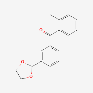 2,6-Dimethyl-3'-(1,3-dioxolan-2-YL)benzophenone
