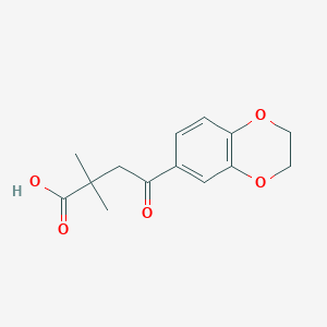 2,2-Dimethyl-4-[3,4-(ethylenedioxy)phenyl]-4-oxobutyric acid