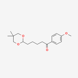 B3025165 5-(5,5-Dimethyl-1,3-dioxan-2-YL)-4'-methoxyvalerophenone CAS No. 898786-53-3