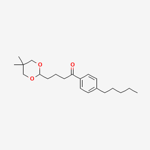 molecular formula C21H32O3 B3025168 4-(5,5-Dimethyl-1,3-dioxan-2-YL)-4'-pentylbutyrophenone CAS No. 898787-27-4