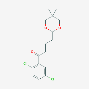 B3025181 2',5'-Dichloro-4-(5,5-dimethyl-1,3-dioxan-2-yl)butyrophenone CAS No. 898756-93-9