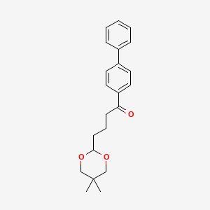B3025185 4-(5,5-Dimethyl-1,3-dioxan-2-YL)-4'-phenylbutyrophenone CAS No. 898756-65-5