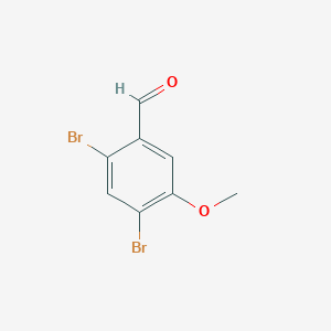 molecular formula C8H6Br2O2 B3025196 2,4-Dibromo-5-methoxybenzaldehyde CAS No. 99615-74-4