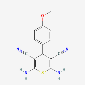 2,6-diamino-4-(4-methoxyphenyl)-4H-thiopyran-3,5-dicarbonitrile