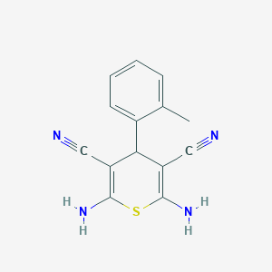 2,6-diamino-4-(2-methylphenyl)-4H-thiopyran-3,5-dicarbonitrile
