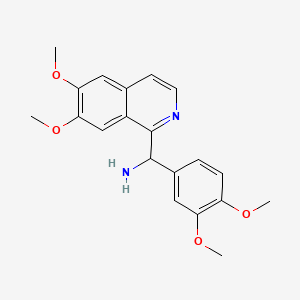molecular formula C20H22N2O4 B3025215 [(6,7-二甲氧基异喹啉-1-基)(3,4-二甲氧基苯基)甲基]胺 CAS No. 39964-73-3