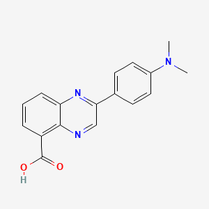 2-[4-(Dimethylamino)phenyl]quinoxaline-5-carboxylic acid