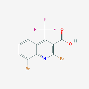 2,8-dibromo-4-(trifluoromethyl)quinoline-3-carboxylic Acid