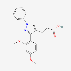 3-[3-(2,4-dimethoxyphenyl)-1-phenyl-1H-pyrazol-4-yl]propanoic acid
