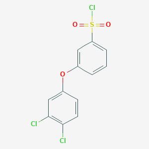molecular formula C12H7Cl3O3S B3025299 [3-(3,4-Dichlorophenoxy)phenyl]sulfonyl chloride CAS No. 885950-84-5
