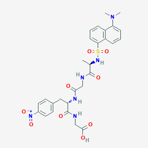 molecular formula C28H32N6O9S B3025311 Dansyl-D-Ala-Gly-Phe(pNO2)-Gly 