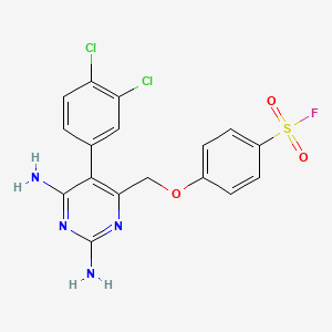 Benzenesulfonylfluoride, 4-[[2,6-diamino-5-(3,4-dichlorophenyl)-4-pyrimidinyl]methoxy]-