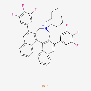 13,13-Dibutyl-10,16-bis(3,4,5-trifluorophenyl)-13-azoniapentacyclo[13.8.0.02,11.03,8.018,23]tricosa-1(15),2(11),3,5,7,9,16,18,20,22-decaene;bromide
