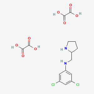 molecular formula C15H18Cl2N2O8 B3025360 3,5-Dichloro-N-(pyrrolidin-2-ylmethyl)aniline dioxalate CAS No. 1177277-99-4