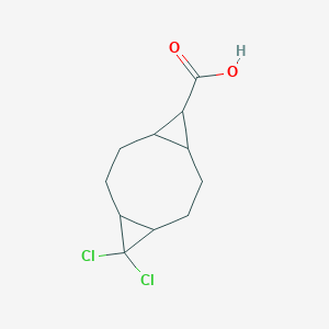 molecular formula C11H14Cl2O2 B3025384 10,10-Dichlorotricyclo[7.1.0.0~4,6~]decane-5-carboxylic acid CAS No. 1022462-94-7
