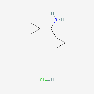 molecular formula C7H14ClN B3025387 (Dicyclopropylmethyl)amine Hydrochloride CAS No. 51043-72-2