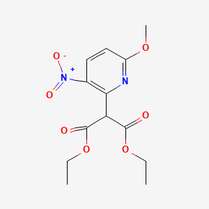 molecular formula C13H16N2O7 B3025398 Diethyl 2-(6-methoxy-3-nitropyridin-2-yl)malonate CAS No. 1000342-55-1