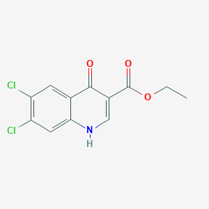 molecular formula C12H9Cl2NO3 B3025399 Ethyl 6,7-dichloro-4-hydroxyquinoline-3-carboxylate CAS No. 122224-58-2