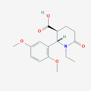 (2S,3S)-2-(2,5-dimethoxyphenyl)-1-ethyl-6-oxopiperidine-3-carboxylic acid