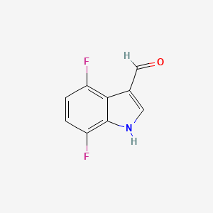 molecular formula C9H5F2NO B3025465 4,7-difluoro-1H-indole-3-carbaldehyde CAS No. 467457-06-3