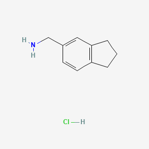 molecular formula C10H14ClN B3025468 2,3-dihydro-1H-inden-5-ylmethanamine hydrochloride CAS No. 721968-63-4