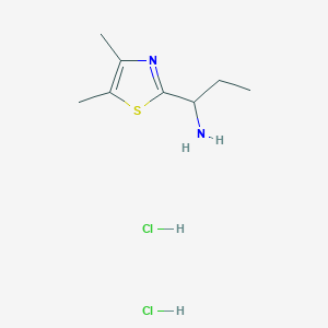 molecular formula C8H16Cl2N2S B3025472 1-(4,5-Dimethylthiazol-2-yl)propan-1-amine CAS No. 1017132-19-2