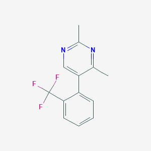 molecular formula C13H11F3N2 B3025473 2,4-Dimethyl-5-(2-(trifluoromethyl)phenyl)pyrimidine CAS No. 1261707-24-7