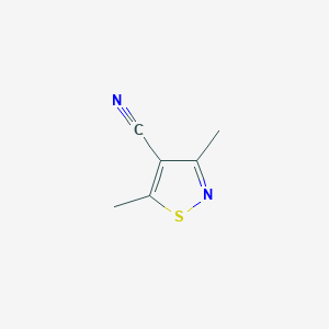 molecular formula C6H6N2S B3025474 4-Isothiazolecarbonitrile, 3,5-dimethyl- CAS No. 13950-66-8
