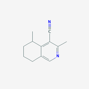 molecular formula C12H14N2 B3025478 3,5-Dimethyl-5,6,7,8-tetrahydroisoquinoline-4-carbonitrile CAS No. 242474-46-0
