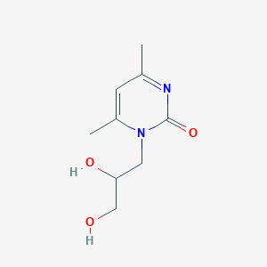 molecular formula C9H14N2O3 B3025484 1-(2,3-Dihydroxypropyl)-4,6-dimethylpyrimidin-2(1H)-one CAS No. 88544-94-9