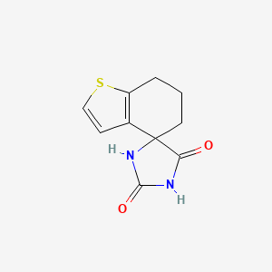 molecular formula C10H10N2O2S B3025496 6,7-Dihydro-5H-spiro[benzo[b]thiophene-4,4'-imidazolidine]-2',5'-dione CAS No. 69300-50-1