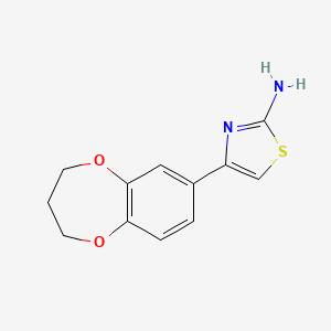molecular formula C12H12N2O2S B3025500 4-(3,4-dihydro-2H-1,5-benzodioxepin-7-yl)-1,3-thiazol-2-amine CAS No. 306935-51-3
